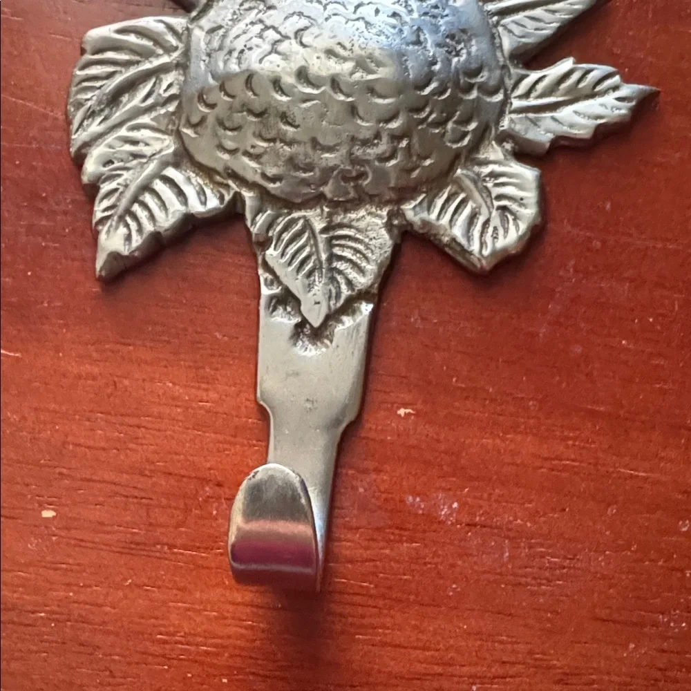 Sunflower Wall Hook Made in India 4” Cast Aluminum